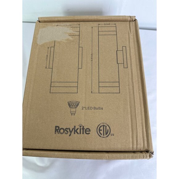 Set of Two Rosykite Dusk To Dawn Outdoor Wall Lights Model ROSY11-2700K - Picture 9 of 12